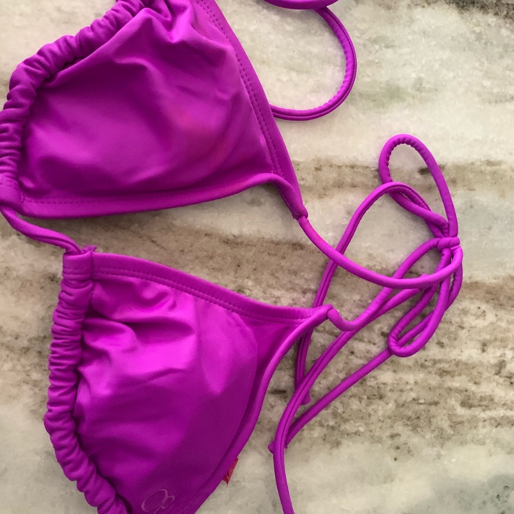 magenta bikini top size small